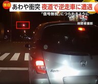 【あわや大事故】真正面から逆走車…急ハンドルで回避　「車が来ていないから？」赤信号で大胆発進、隣の車もつられるように