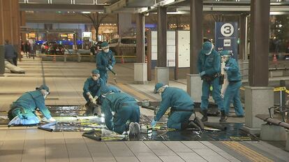 事件現場（JR長野駅前　1月22日夜）