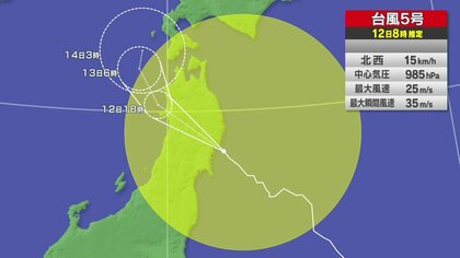 台風5号 異例のコースで東⇒西に横断 東北太平洋側への上陸は3例目 “経験ない”が通用しない時代に