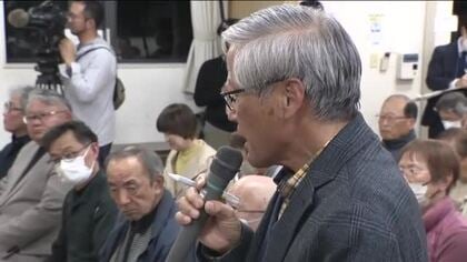 県立高校再編問題　再編対象の「安西高校」で地元説明会　再考を求める声相次ぐ　広島