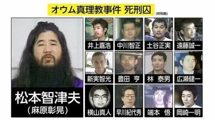 オウム真理教事件の13人の死刑囚