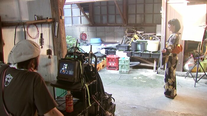 地元・山鹿市で撮影をする知江崎さん