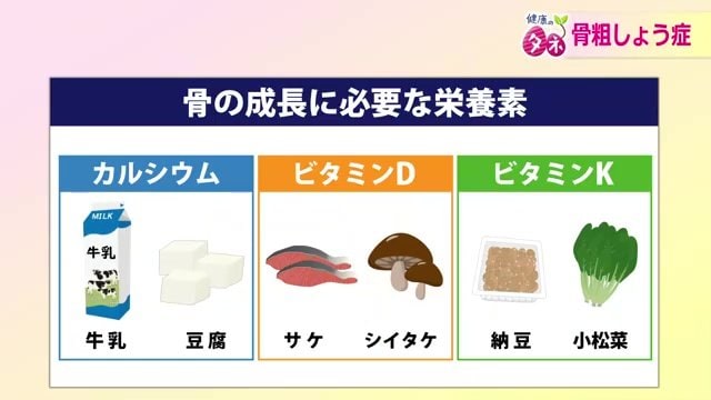 骨の成長に必要な栄養素