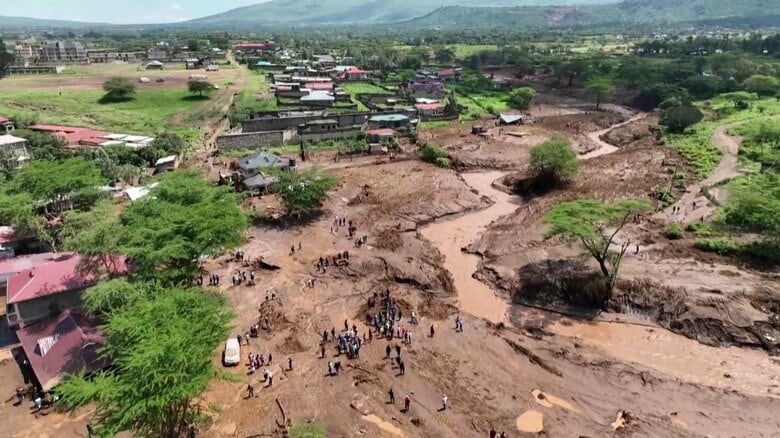 ケニアでダム決壊し45人死亡　死者は増加の見込み…3月からの大雨で死者140人以上約18万5000人が避難｜FNNプライムオンライン