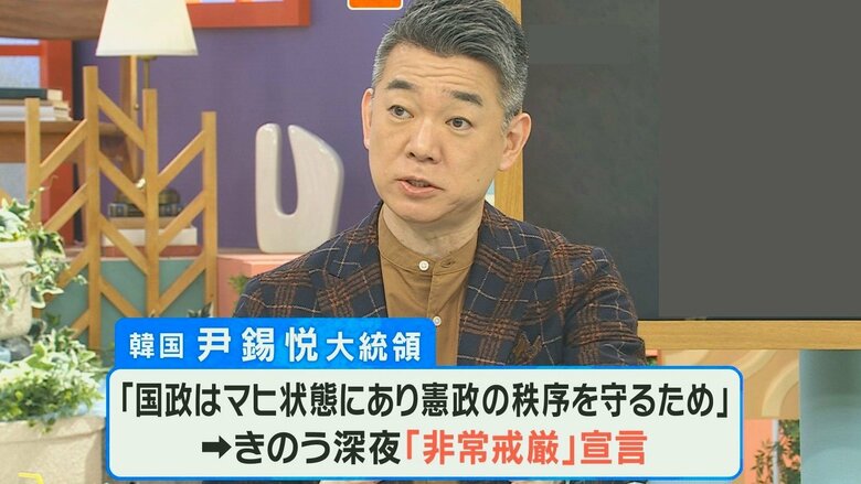 橋下徹氏 　関西テレビ「旬感ライブとれたてっ！」より
