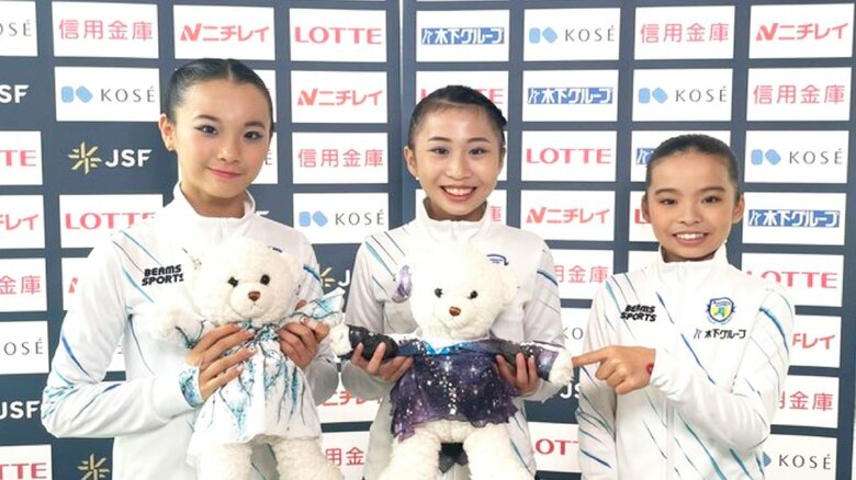 ノービスA女子表彰台（近畿選手権）