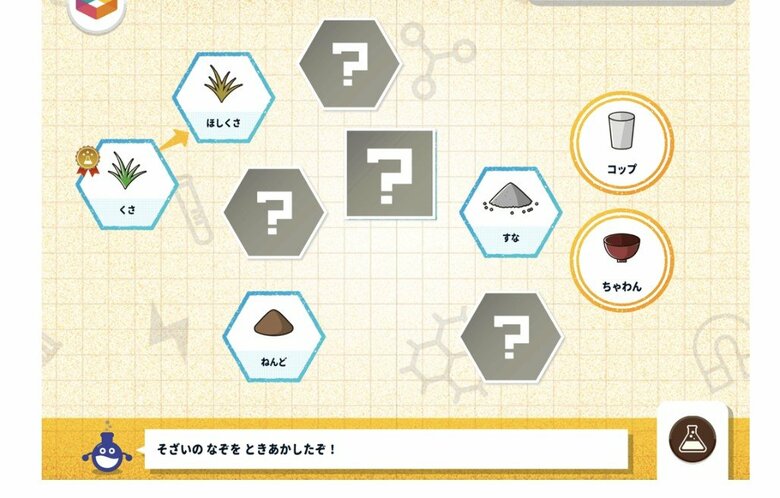 ケミ―の実験マップ。無数の組み合わせから何か生まれるか、試行錯誤を繰り返す（内容は時期により異なります）