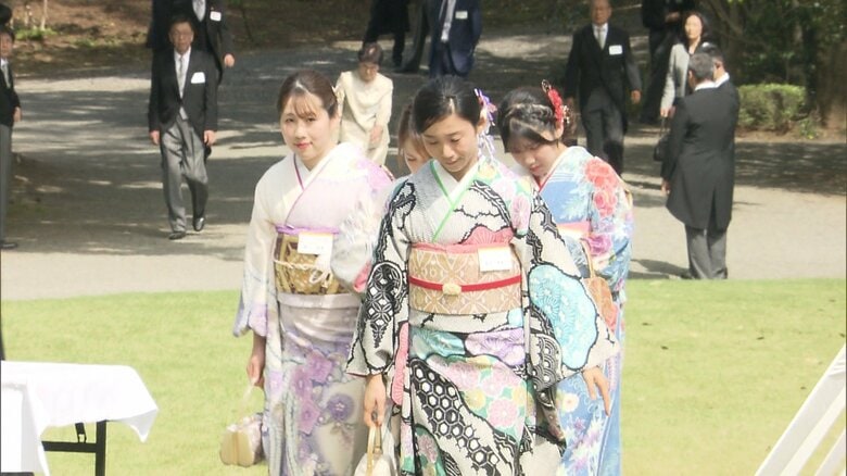 2026年春の園遊会では振り袖姿を披露