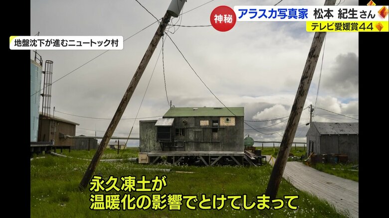 写真：地盤沈下が進むニュートック村