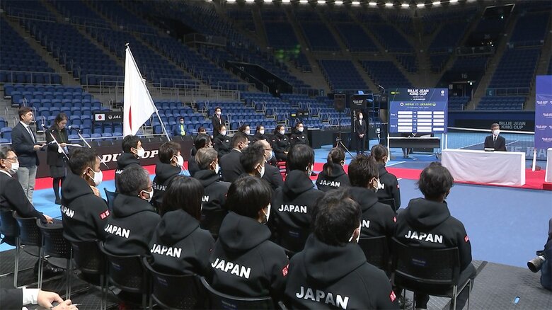 女子テニスの国別対抗戦の抽選式に出席された佳子さま