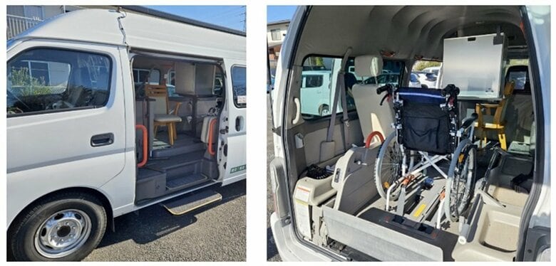 移動投票所イメージ　外観・車内（画像提供：KDDI）