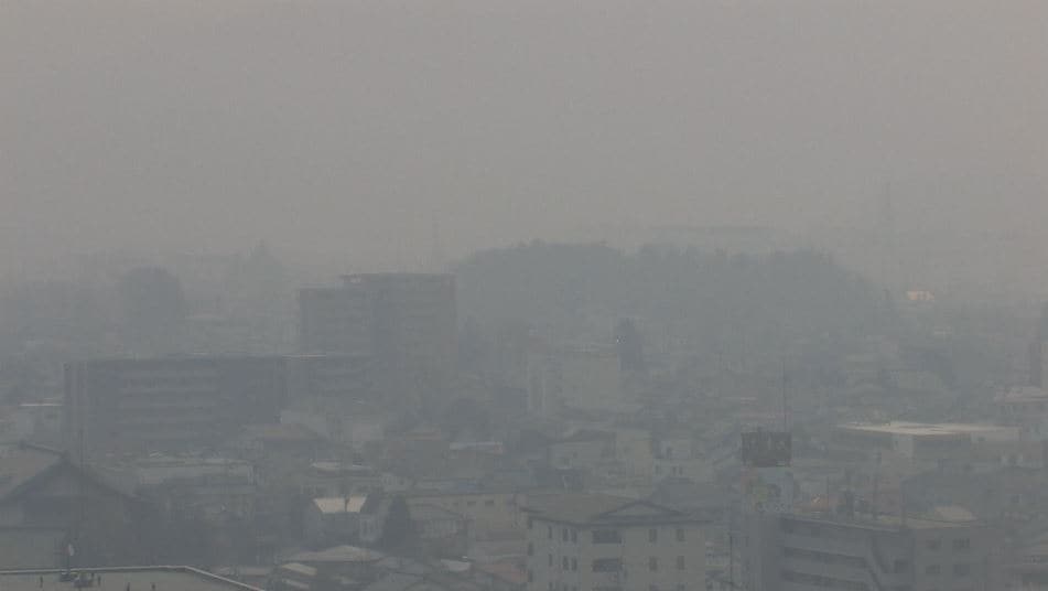 各地で「黄砂」を観測　水平方向で見渡せる距離が5キロ以下に　松本市で午前10時に2.59キロ、長野市で午前8時50分に3.44キロ