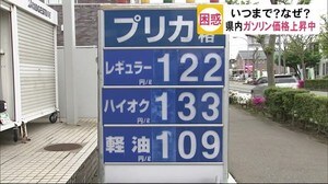 上昇は4カ月ぶり ガソリン価格の値上がり続く 秋田
