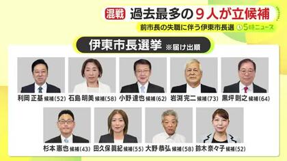 前市長の失職に伴う伊東市長選は候補者乱立　争点は“立て直し”　各候補の第一声は？　市民が望む”市長像”