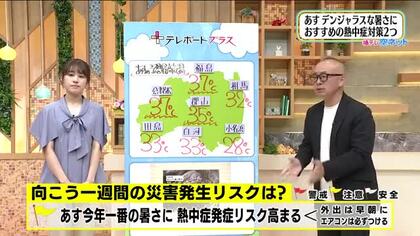 【福島県・7月15日の天気】最高気温37℃のデンジャラスな猛暑！今年一番の熱中症リスクに厳重警戒