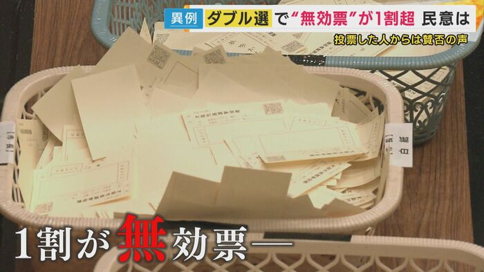 白票など無効票の割合が知事選、市長選ともに1割以上
