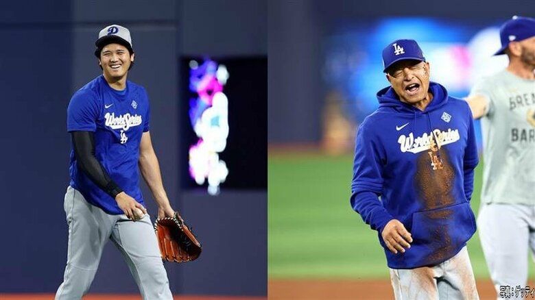 大谷翔平リラックスした様子で柵越え連発…ロバーツ監督の“体張ったパフォーマンス”に笑い声 “崖っぷち”ドジャースWS第6戦へ敵地トロントで前日練習|FNNプライムオンライン