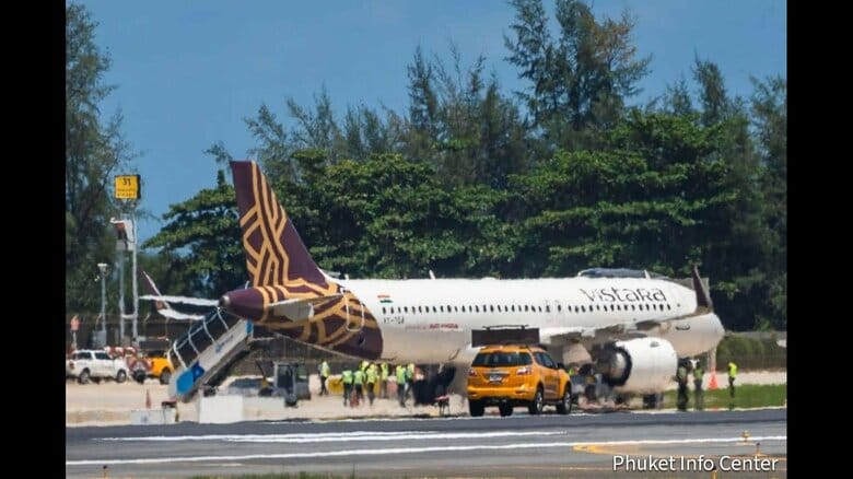タイ・プーケットからインド・デリーに向かっていたエア・インディア379便の機内トイレから「爆弾による脅迫」のメッセージ　引き返し緊急着陸｜FNNプライムオンライン