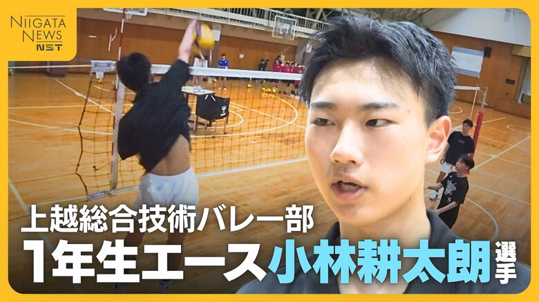 男子バレー世代別日本代表を経験！新潟から全国目指す1年生エース 最高到達点3.35mから打ち込むスパイクは威力抜群「名の知れたスパイカーに」｜FNNプライムオンライン