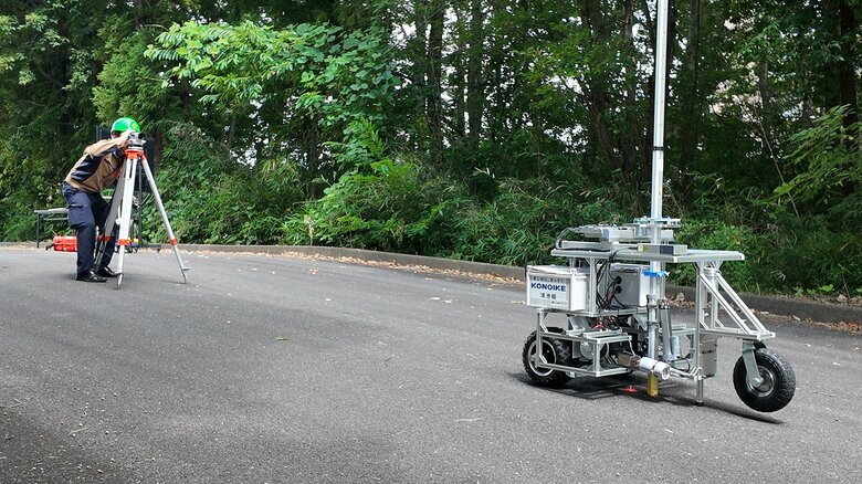 DX推進!ロボットによる建設現場の業務効率化の公開実験を鴻池組が実施