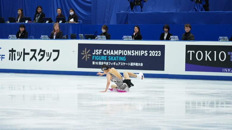 トリプルアクセルは成功とならなかった（2023年全日本）