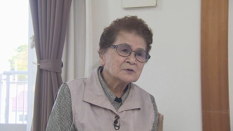 追廻からの集団移転に応じ、宮城野区新田で暮らす高谷正子さん（84）