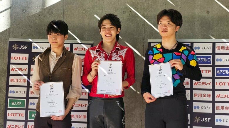 シニア男子表彰台（関東選手権）