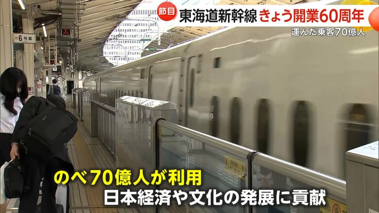 これまでに延べ70億人が利用した東海道新幹線