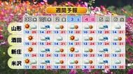 【天気／山形】今夜雨の所も29日は晴れ間に期待　30日は気温差に注意　中村友祐気象予報士の予報(2)