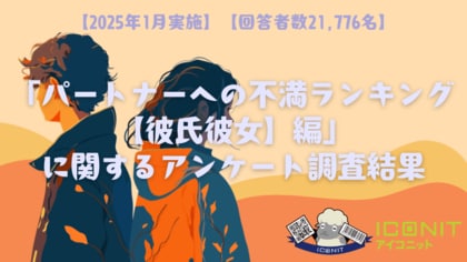 【2025年1月実施】【回答者数21,776名】「パートナーへの不満ランキング【彼氏彼女】編」に関するアンケート調査結果