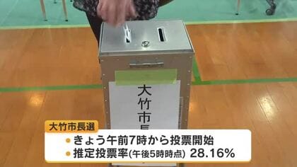 ２０年ぶりのトップ交代へ　大竹市長選の投開票日　１４日夜には結果判明へ