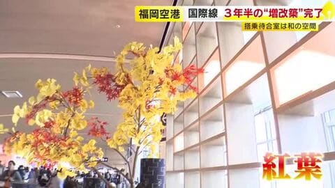 需要高まる福岡空港　国際線ターミナルのリニューアル完了　3年半かけて増改築　福岡～韓国・チェジュ線も復活