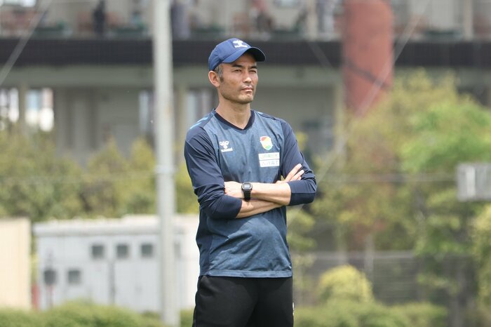ジェフを率いる小林慶行監督 ©JEFUNITED