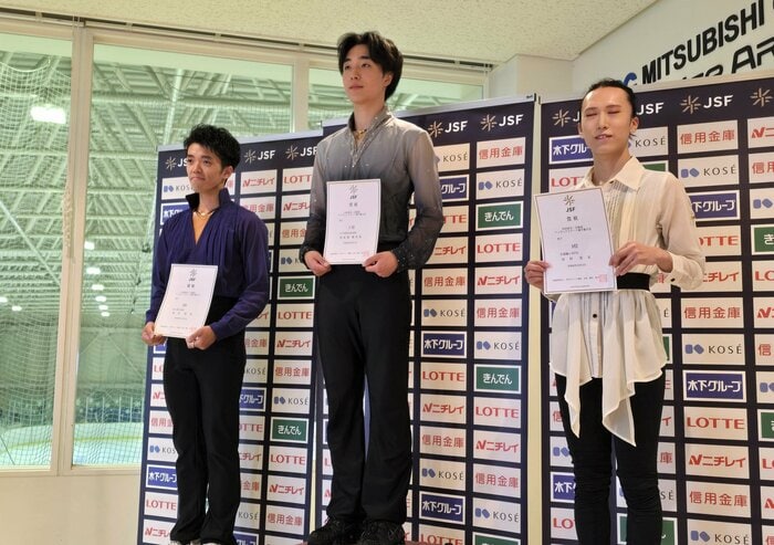 シニア男子表彰台（東北・北海道選手権）