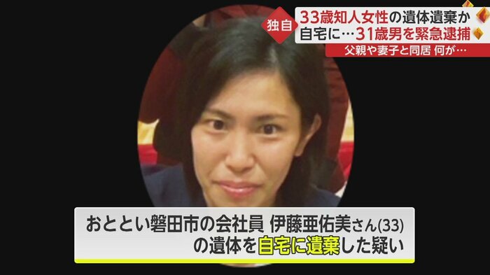 死亡した磐田市の会社員・伊藤亜佑美さん(33)。土屋容疑者とは知り合いだったとみられる