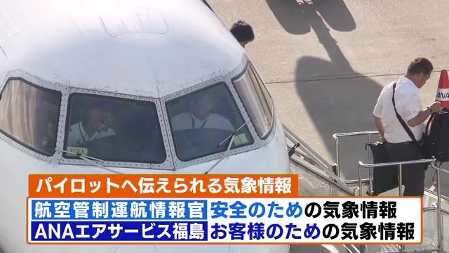 パイロットへ伝えられる気象情報