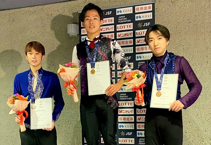 シニア男子の表彰式