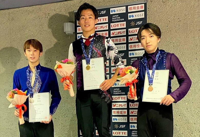 シニア男子の表彰式