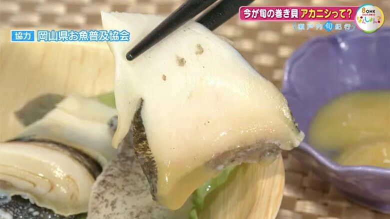 アカニシの切り身