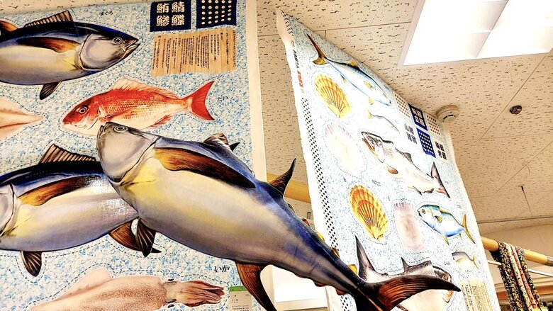 魚を再現したぬいぐるみ