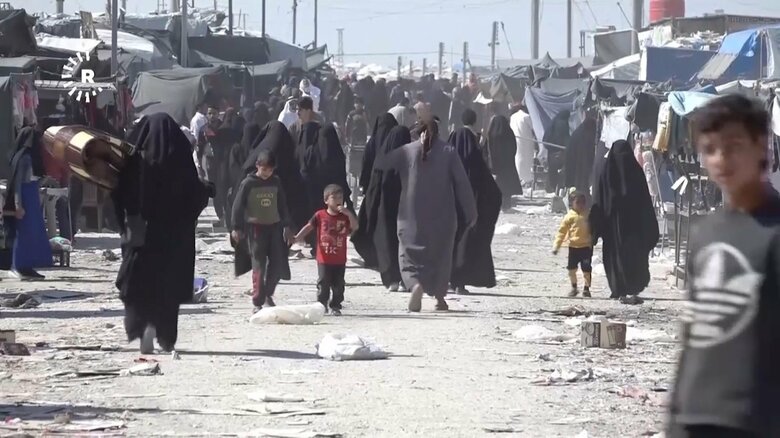 シリア北東部のホウル・キャンプ（2021年10月）