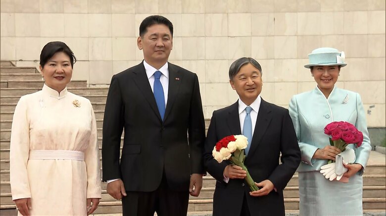 天皇皇后両陛下とモンゴル大統領夫妻