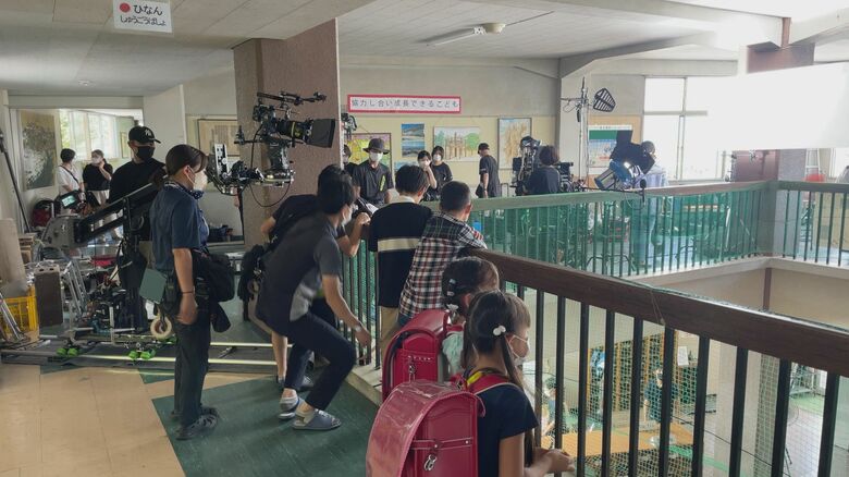 撮影の様子　提供・諏訪圏フィルムコミッション