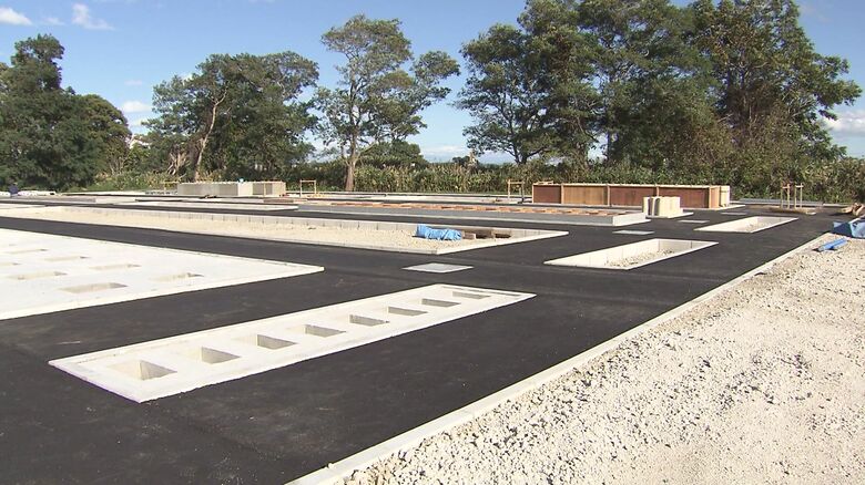 建設中のペットと一緒に入れる墓