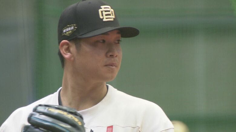 舞洲の二軍施設で練習を行う山下舜平大