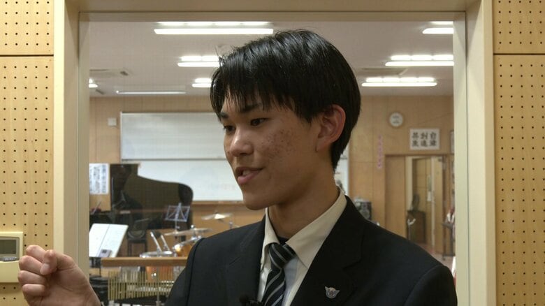 秋田北鷹高校吹奏楽部・松橋煌介部長