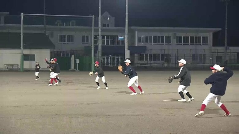 花巻ベースボールクラブの練習
