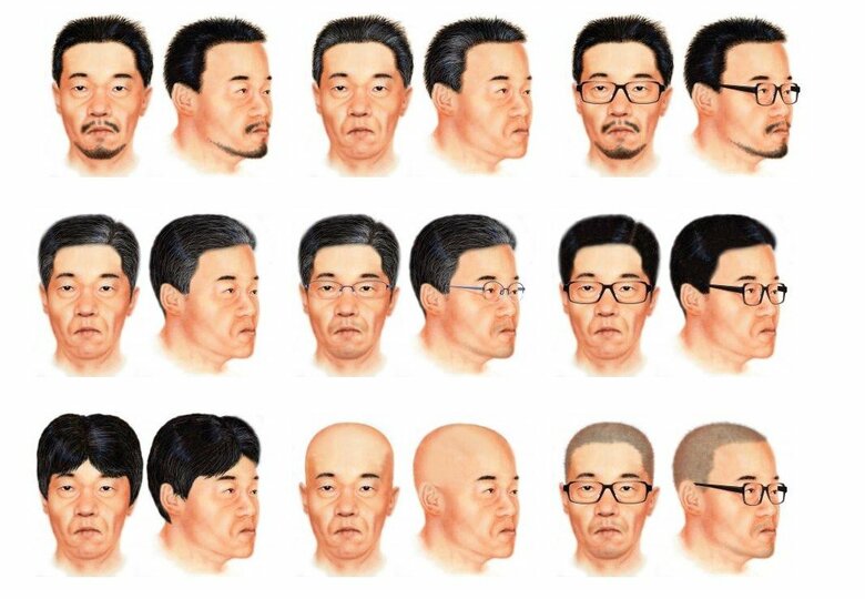 年を取った小暮容疑者の推定顔貌　群馬県警HPより