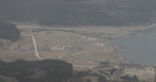 東日本大震災での津波被害の様子