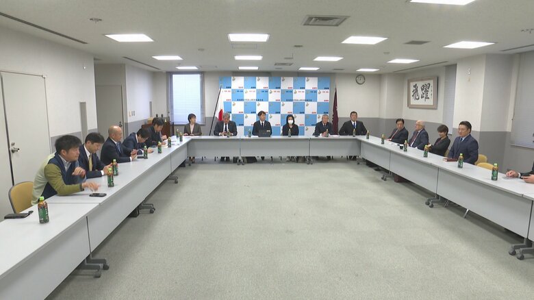 自民党富山市連の会合（14日）